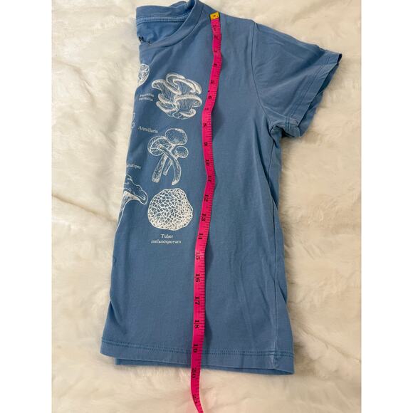 Goodie Two Sleeves Mushroom Kingdom Classification T-shirt Blue Youth Med 8/10 - Picture 6 of 6